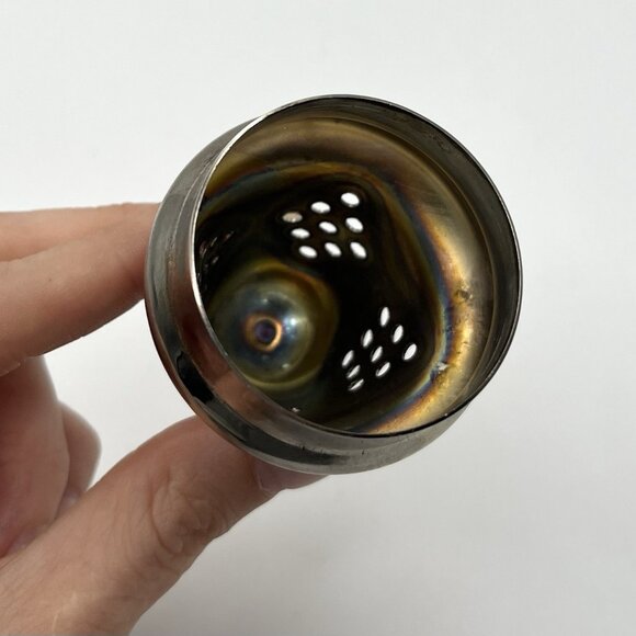 Vintage Edinburgh Scotland Crystal Muffineer Sugar Shaker Cut Glass Silverplated - Picture 10 of 11